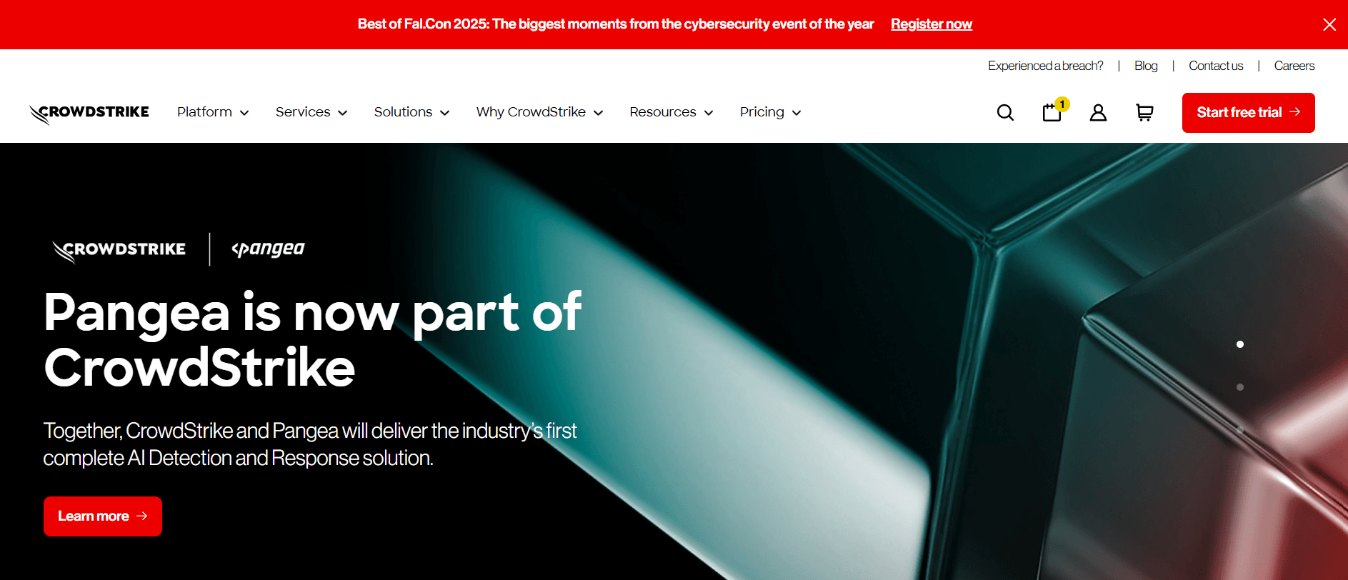 CrowdStrike Falcon Complete Website Screenshot