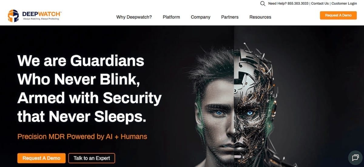 Deepwatch Website Screenshot
