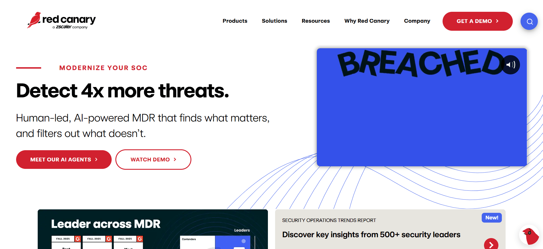 Red Canary Website Screenshot