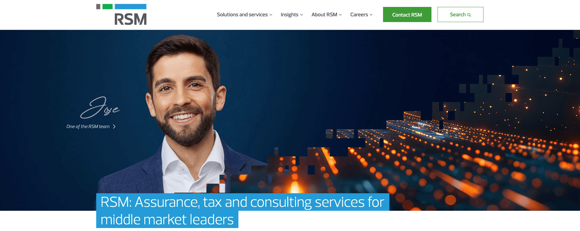 RSM US LLP Website Screenshot