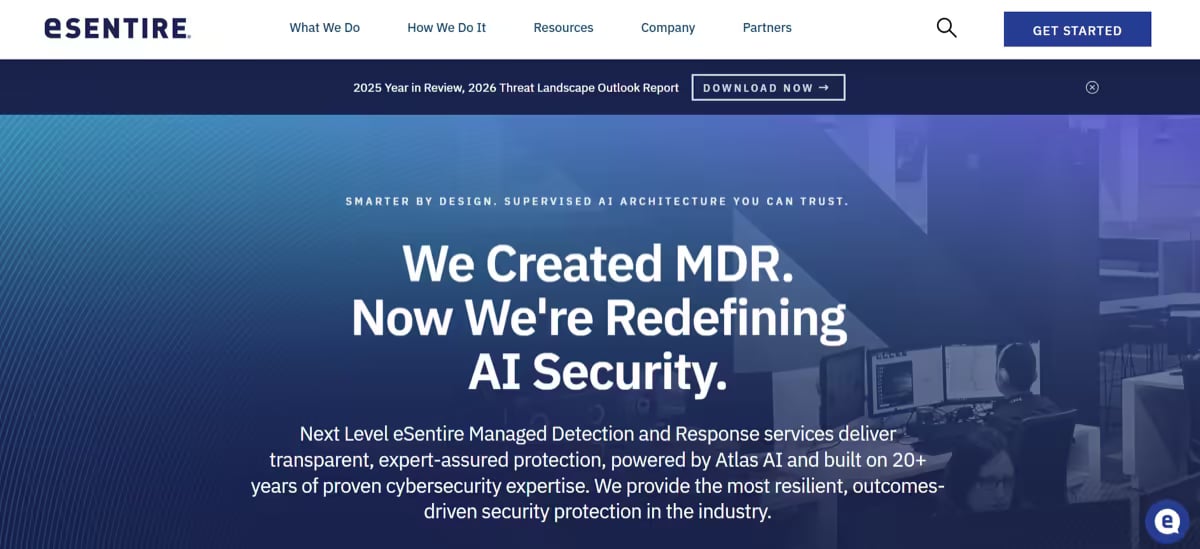 eSentire Website Screenshot