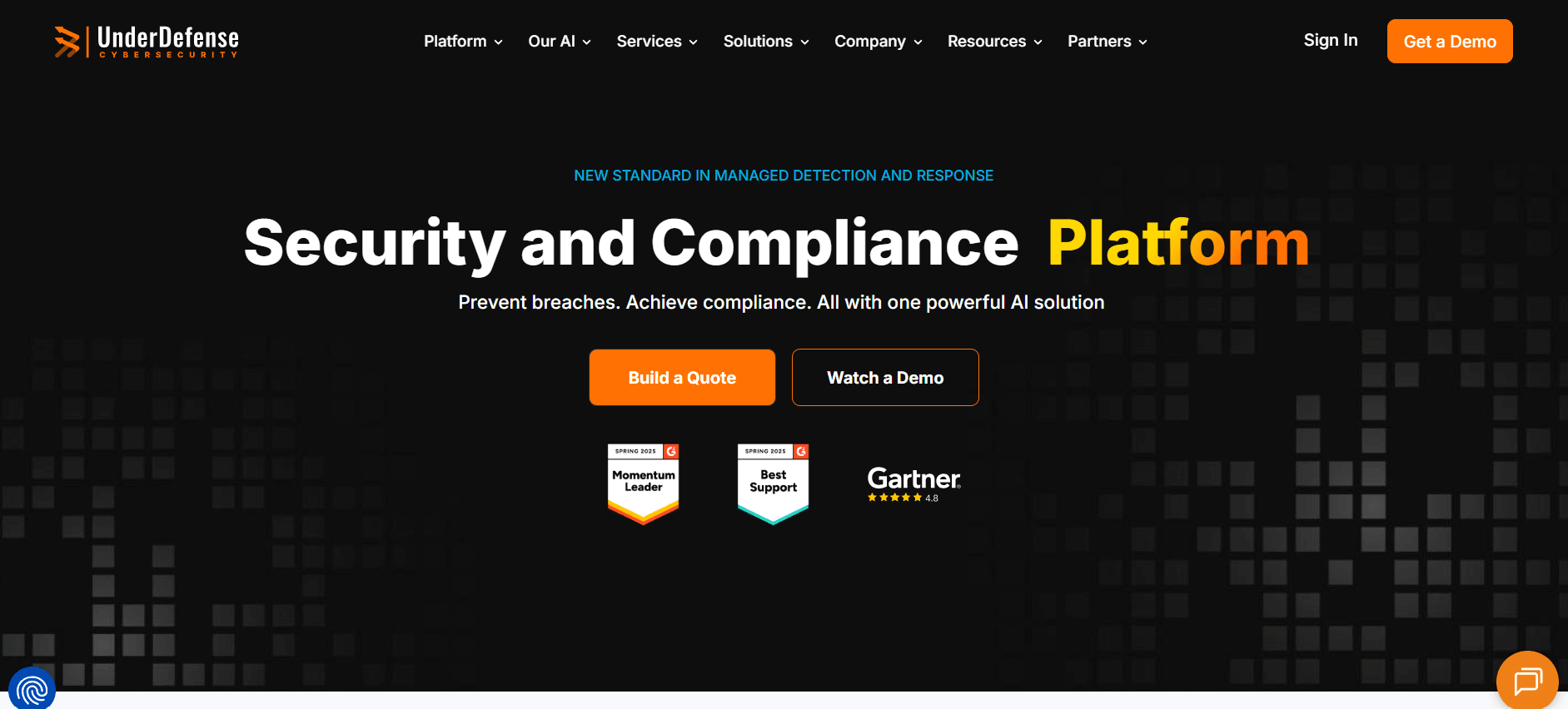 UnderDefense Website Screenshot