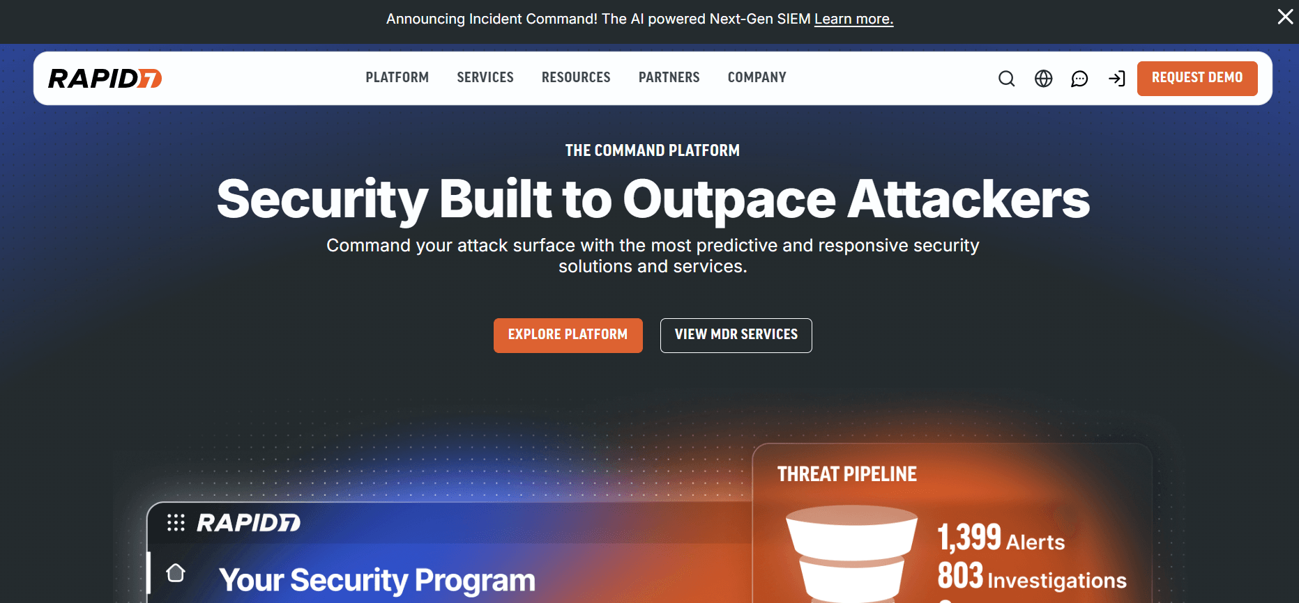 Rapid7 Website Screenshot