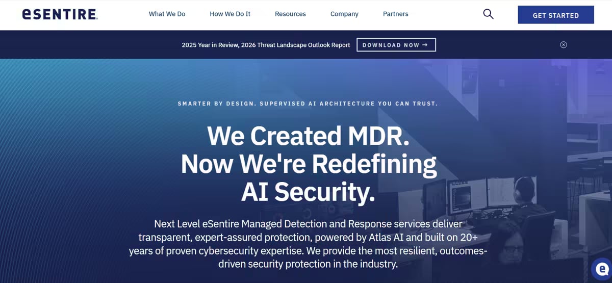 eSentire Website Screenshot