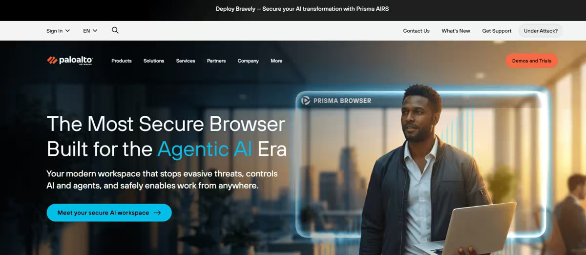 Palo Alto Networks Website Screenshot