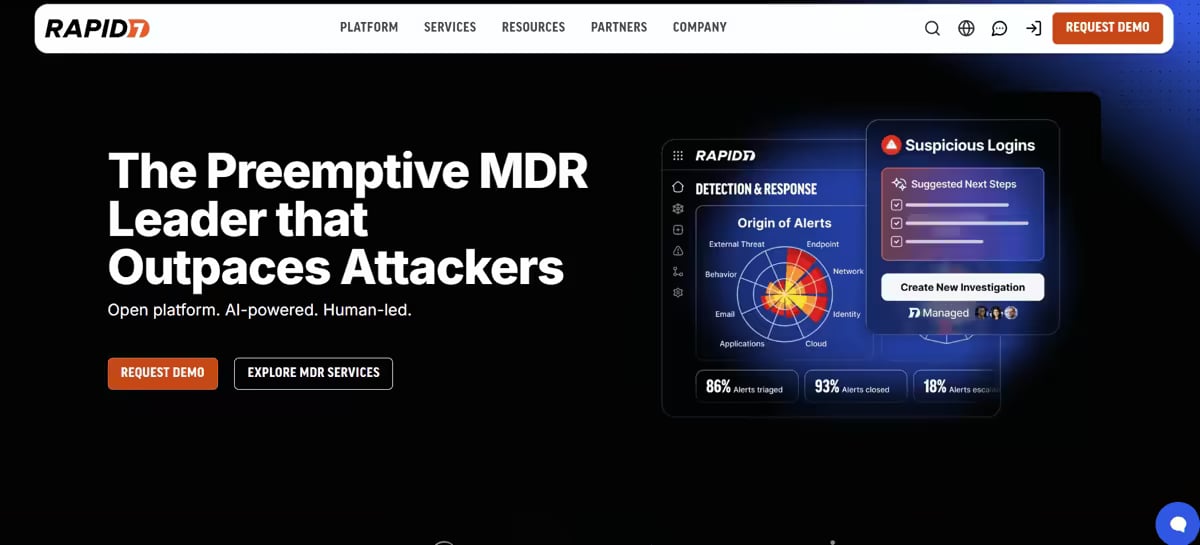 Rapid7 Website Screenshot