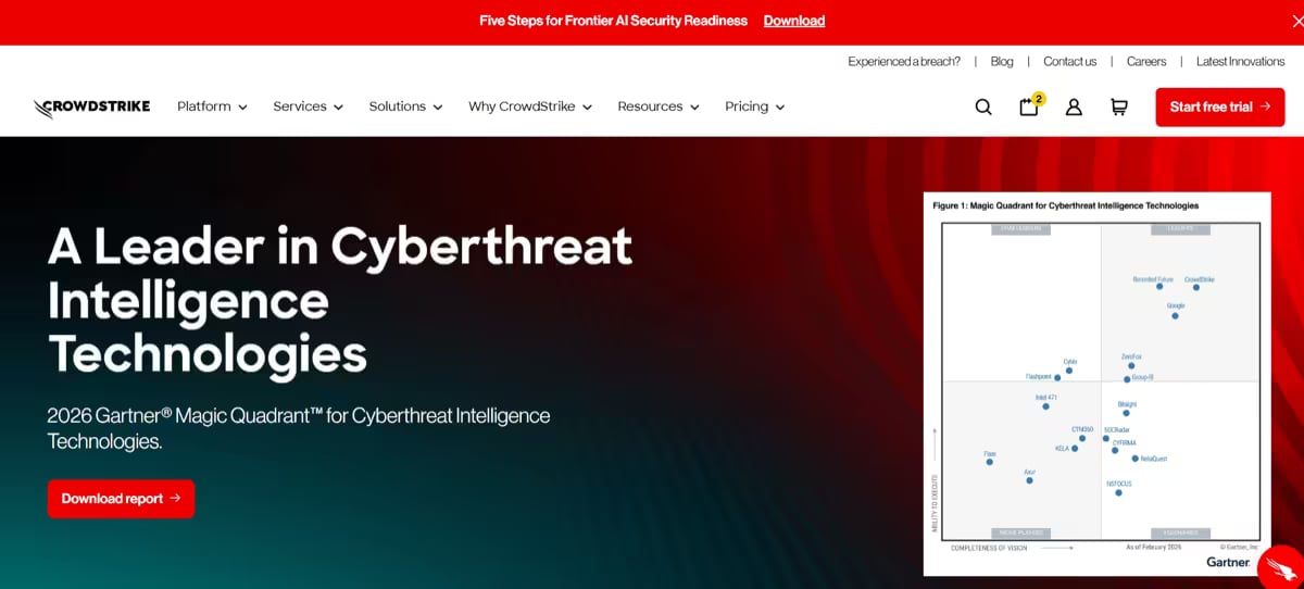 CrowdStrike Website Screenshot